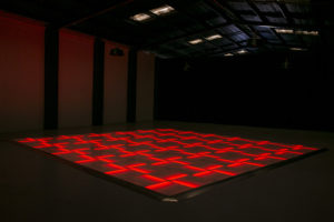 Red LED dance floor