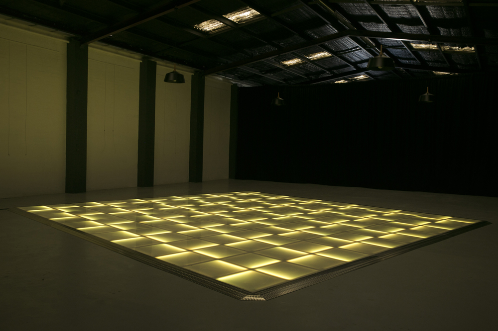 Yellow LED dance floor