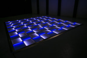 Blue and white LED dance floor
