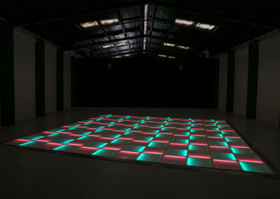 Green and red LED dance floor