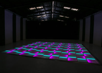 Purple and green LED dance floor
