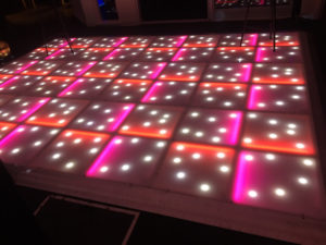 Pink and orange LED with stars