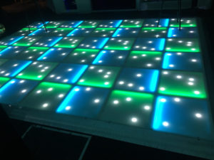 Blue and green LED with stars