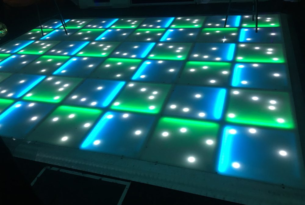 Blue and green LED with stars