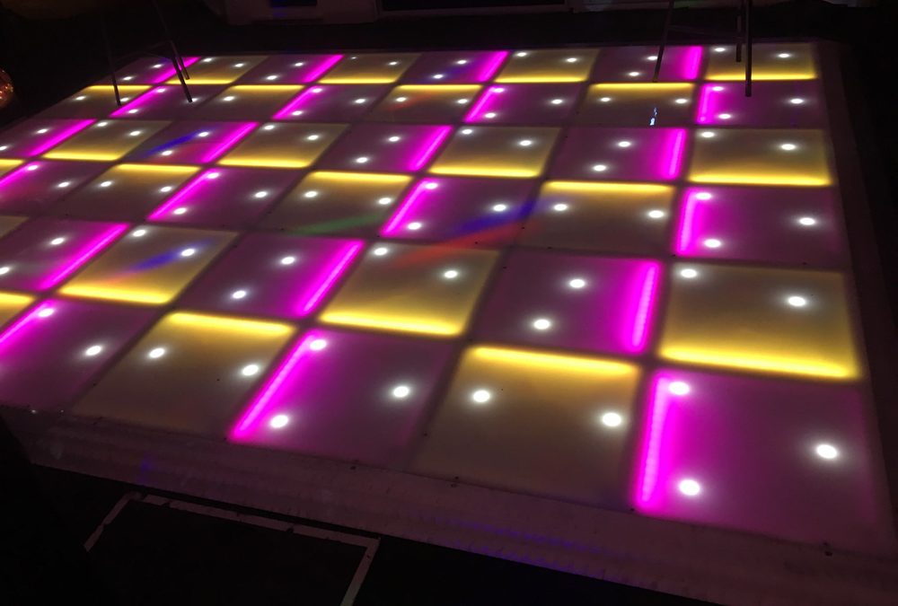 Pink and yellow LED with stars