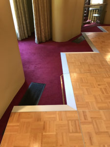 customised parquetry dance floor