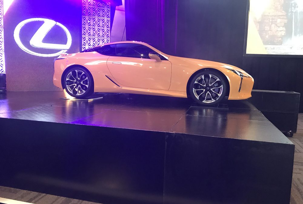 Lexus car on stage at Perth Convention and Exhibition Centre