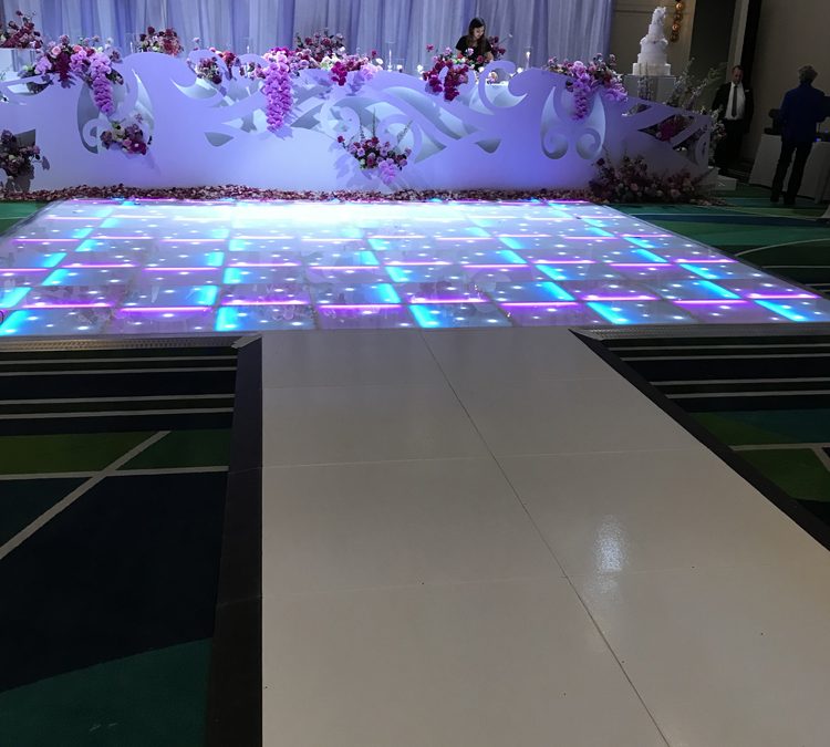 White runway joined with a Starlight dance floor