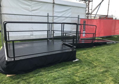 Stage and wheelchair ramp