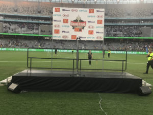 Rolling stage at Optus Stadium