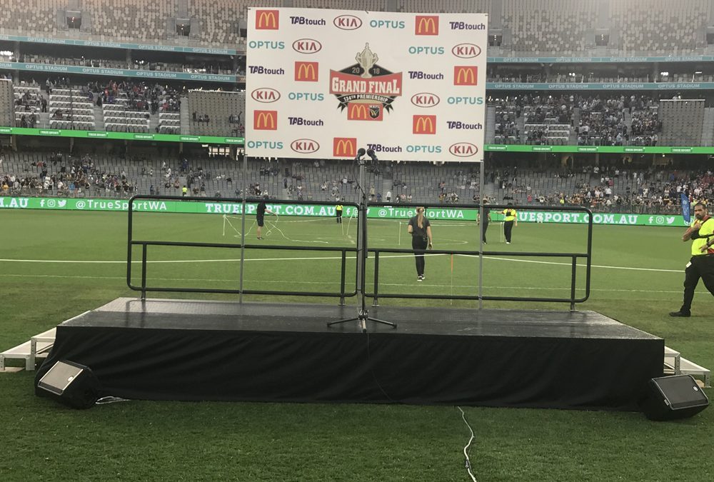 Rolling stage at Optus Stadium