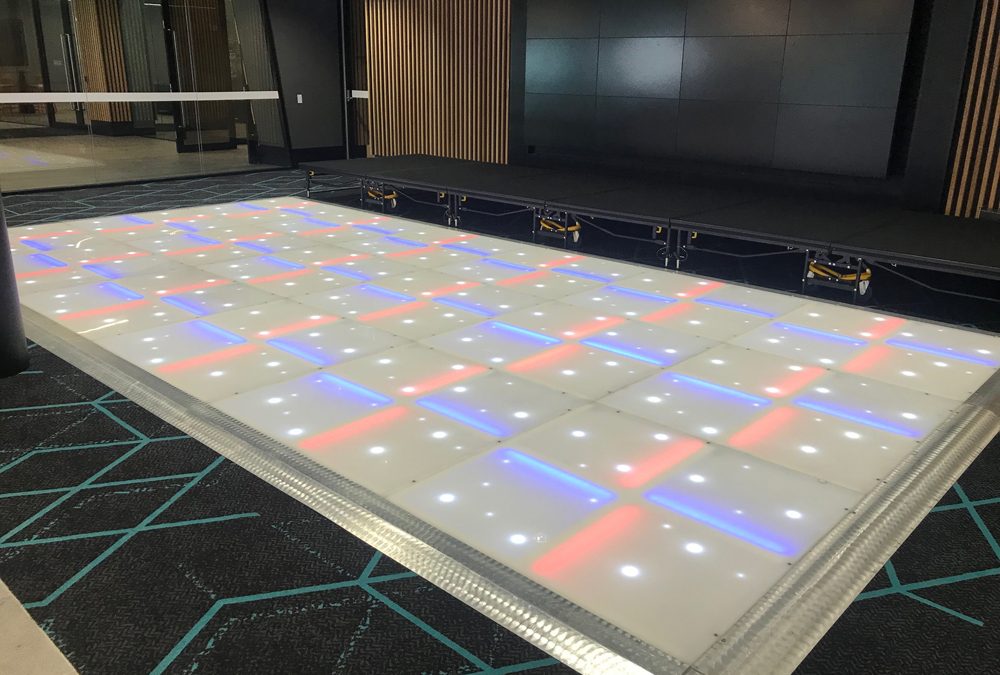 LED dance floor at Optus Stadium