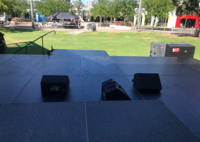 Stage set up on even ground