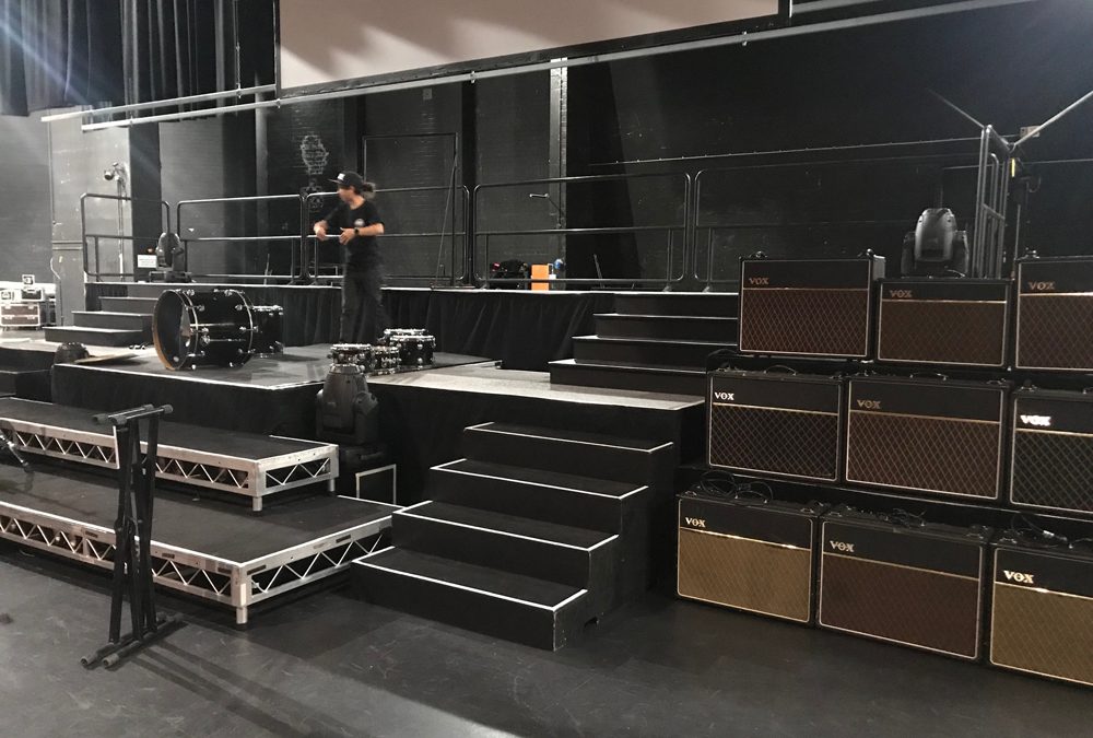 Multi-leveled stage at Crown Theatre