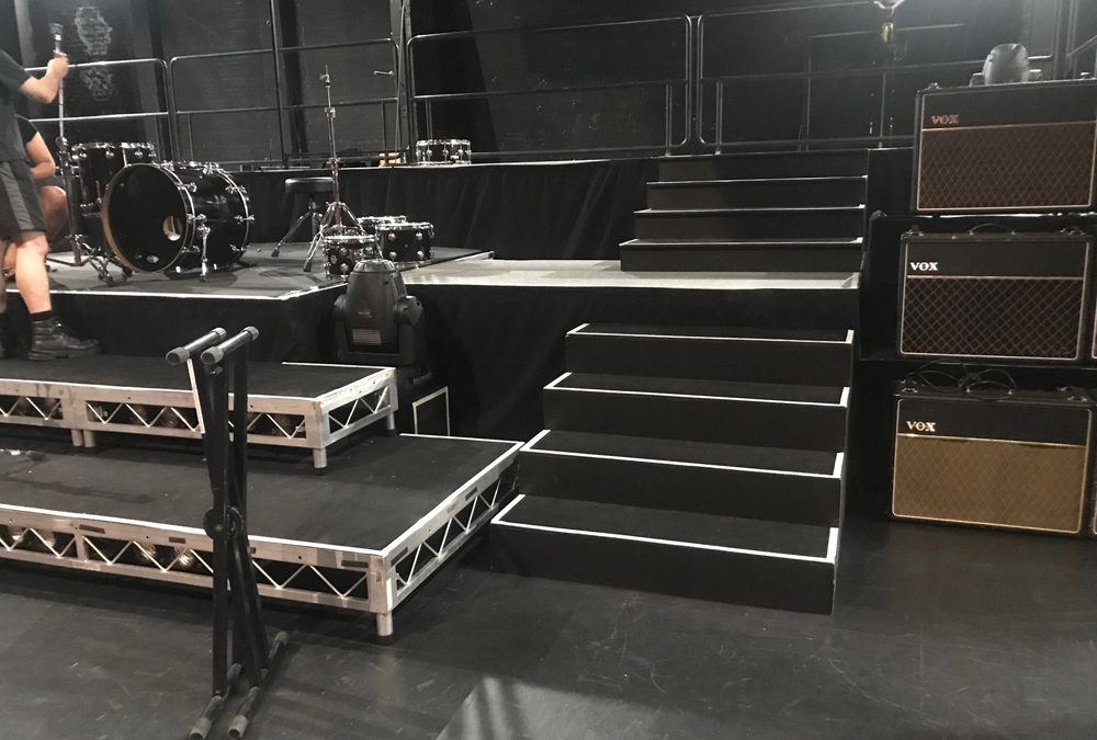 Tiered stage for Tribute Show