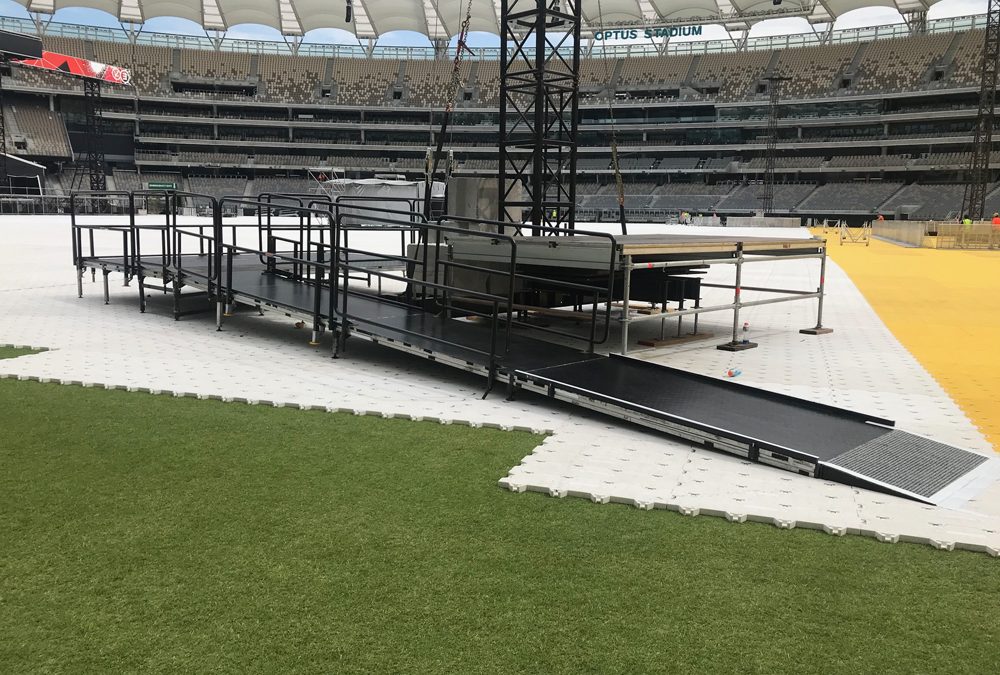 Eminem Concert Acrod Stage at Optus Stadium