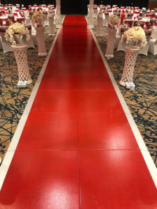 Red carpet dance floor