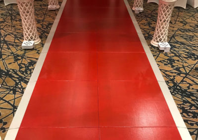 Red carpet dance floor