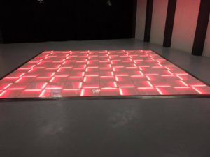 Red LED dance floor