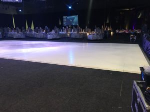 Massive white gloss dance floor 19m x 9m Perth Convention Centre