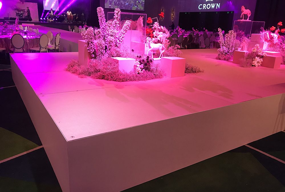 24m Bright Pink Runway for Crown Perth’s Melbourne Cup luncheon