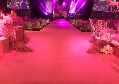 24m Bright Pink Runway for Crown Perth’s Melbourne Cup luncheon
