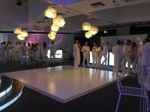 White gloss dance floor